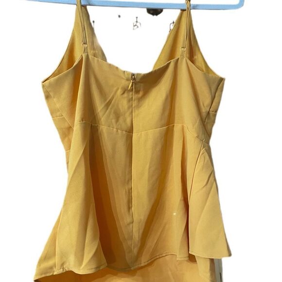 ❣️5/$50 NWT Justfab Golden Yellow Ruffle Cami - Picture 3 of 4